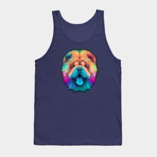 Cute Chow Chow Dog Fluffy Design Tank Top